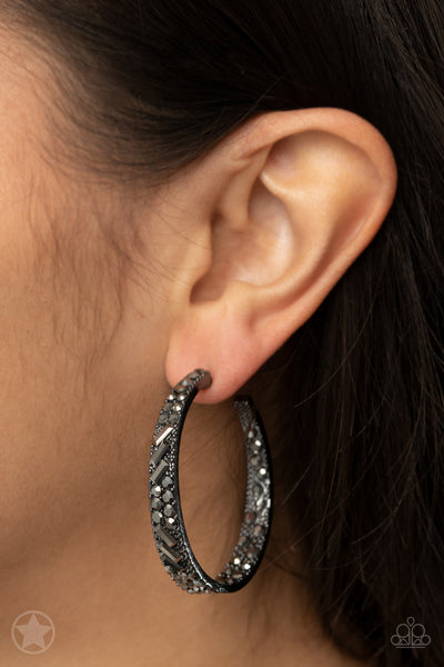 GLITZY By Association - Black Earrings E752