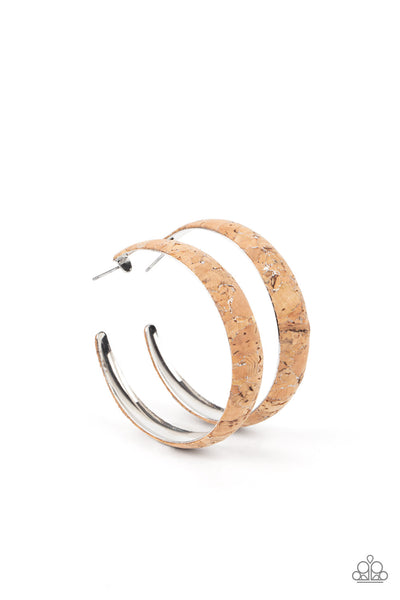 A CORK In The Road - Silver Earrings E651