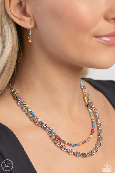 A Pop of Color - Multicolored Choker Necklace N765